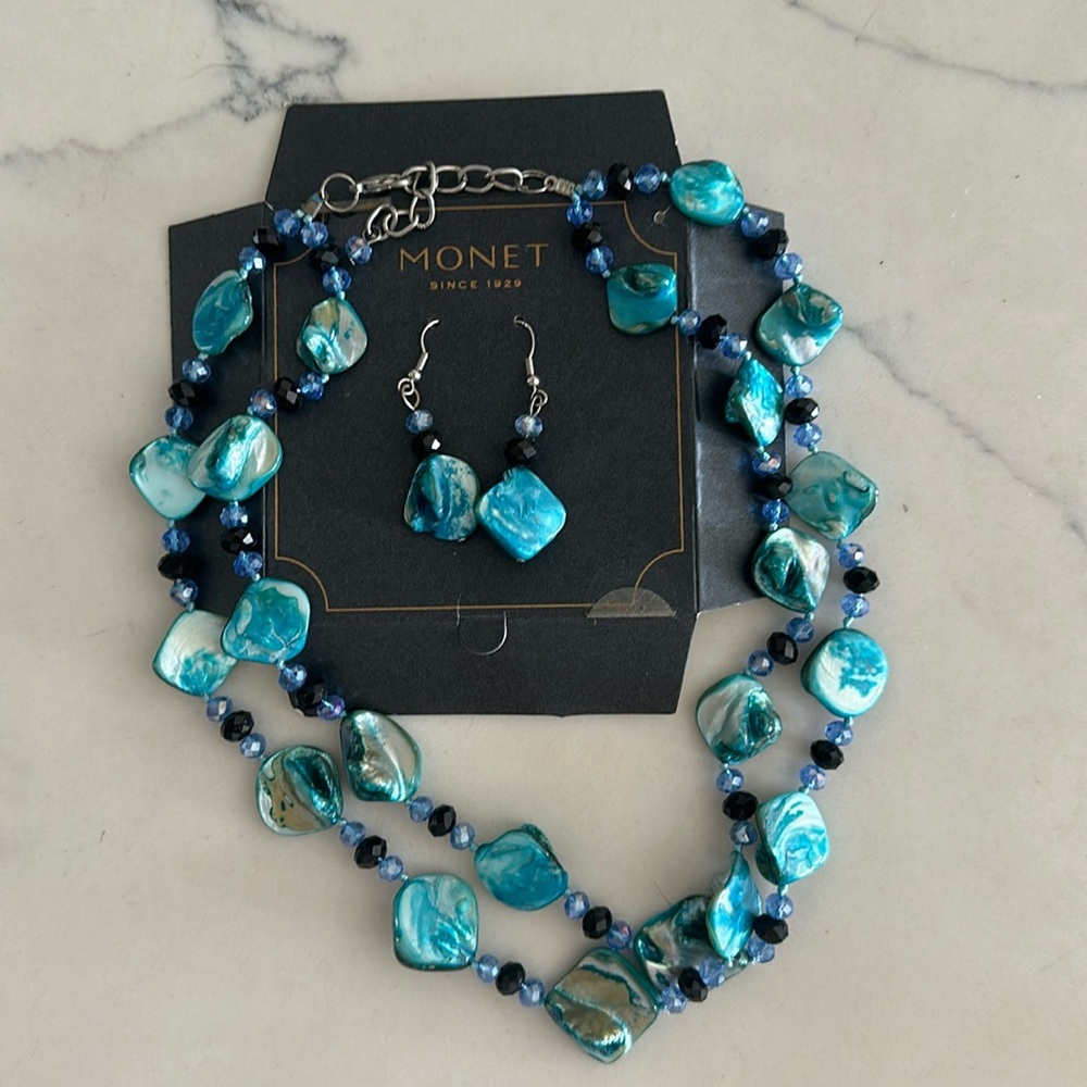 Monet Since 1929 Earrings and Necklace Set